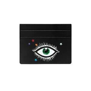 NEW ALEPEL women's eyes & stars cardholder in black